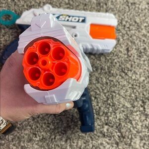 X-Shot Turbo Blaster - White, Blue, and Orange